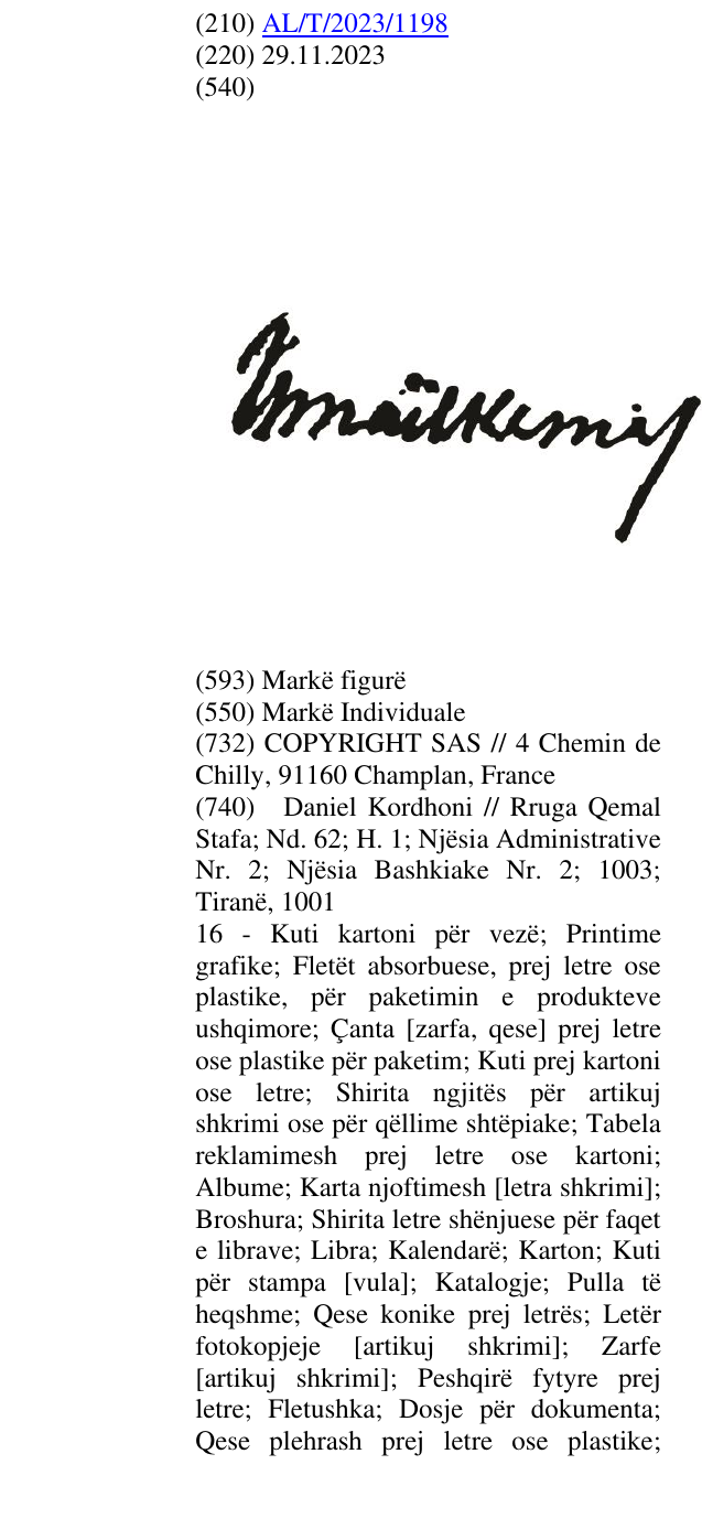 Zëri i markës Ismail Kemil në buletin