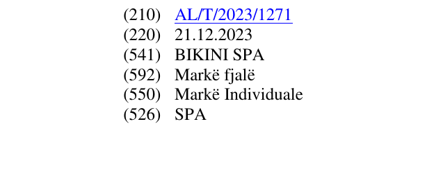 Zëri i markës SPA në buletin