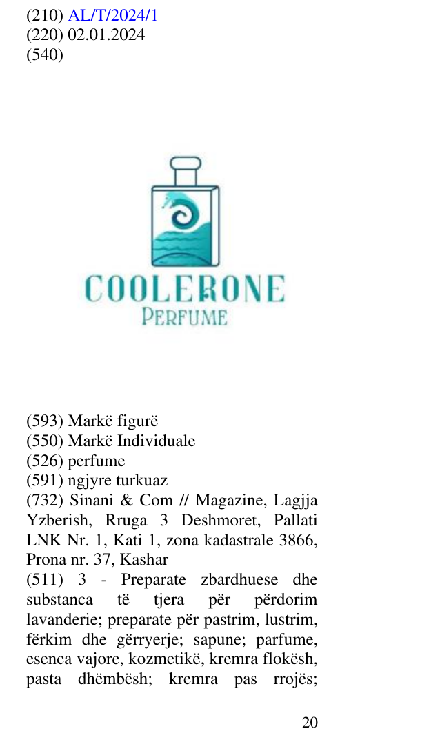 Zëri i markës perfume në buletin