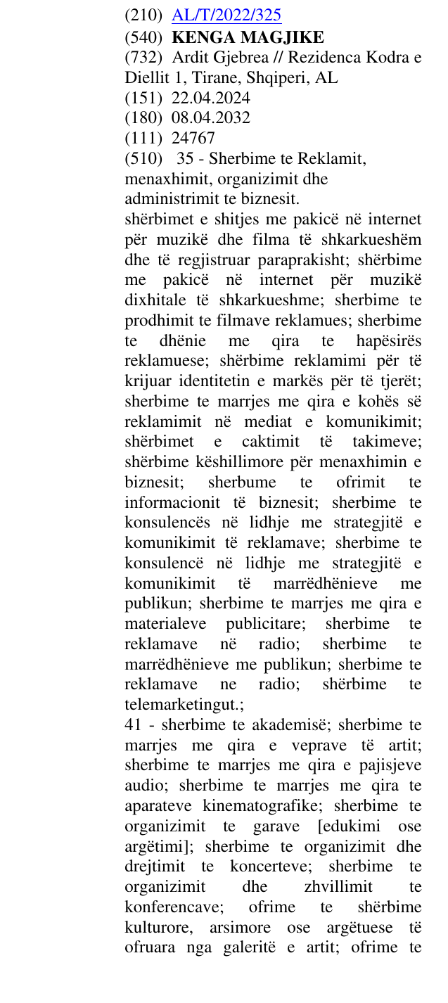 Zëri i markës KENGA MAGJIKE në buletin