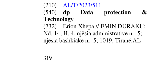 Zëri i markës dp Data protection & Technology në buletin