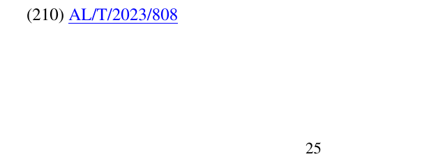 Zëri i markës AL/T/2023/808 në buletin