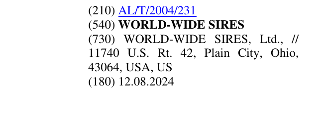 Zëri i markës WORLD-WIDE SIRES në buletin