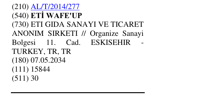 Zëri i markës ETİ WAFE'UP në buletin