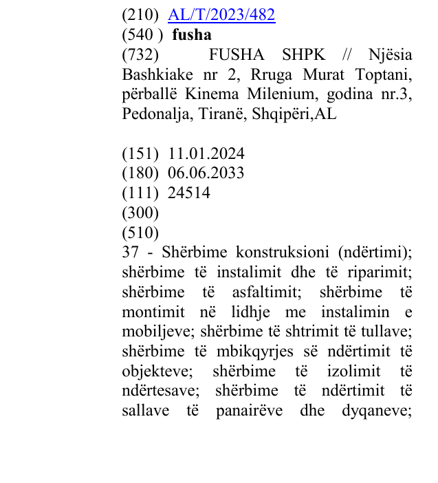 Zëri i markës fusha në buletin