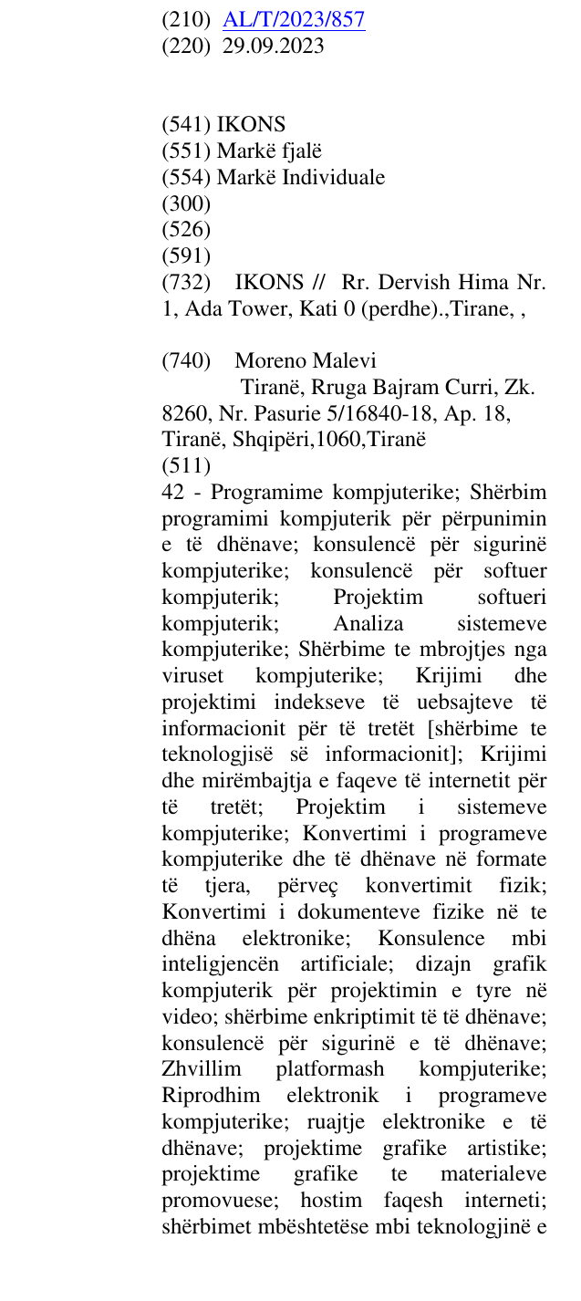 Zëri i markës IKONS në buletin