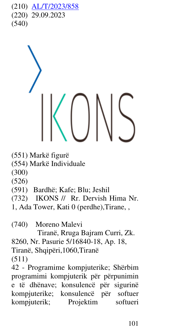 Zëri i markës IKONS në buletin