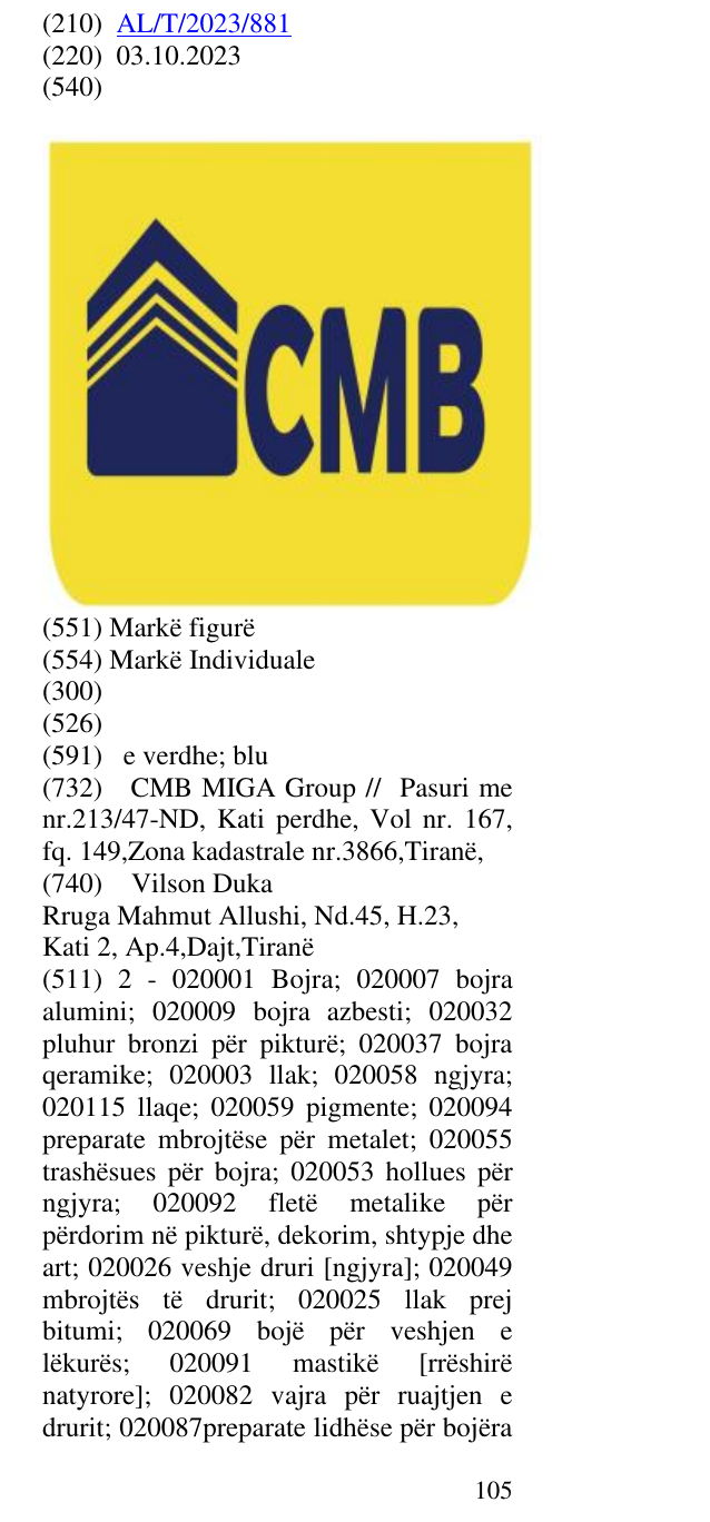 Zëri i markës CMB në buletin