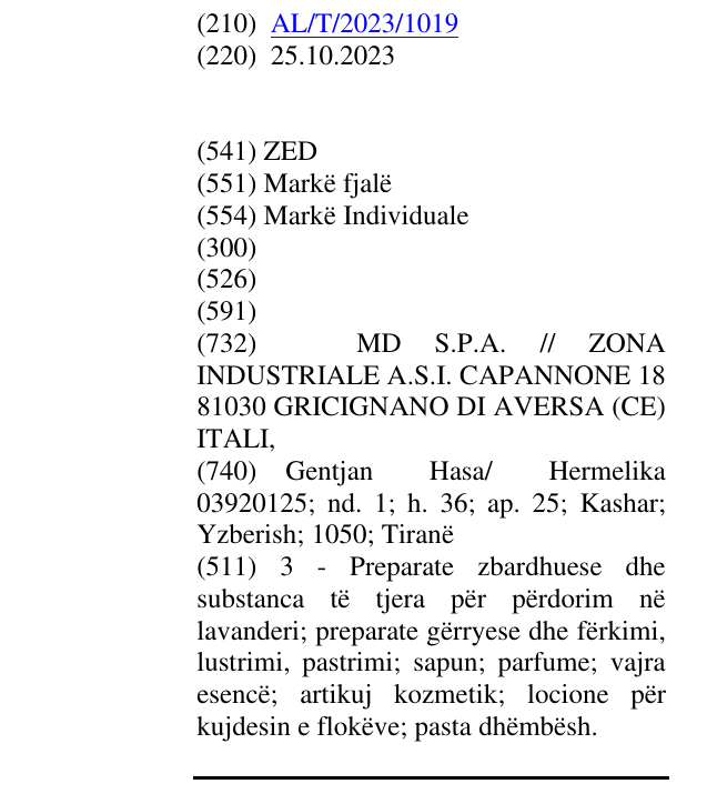 Zëri i markës ZED në buletin