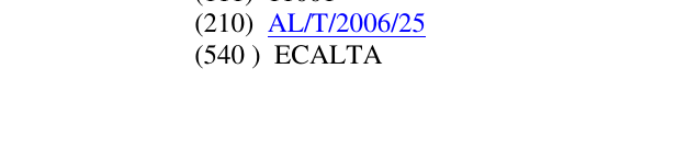 Zëri i markës ECALTA në buletin