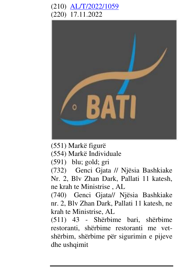 Zëri i markës BATI në buletin