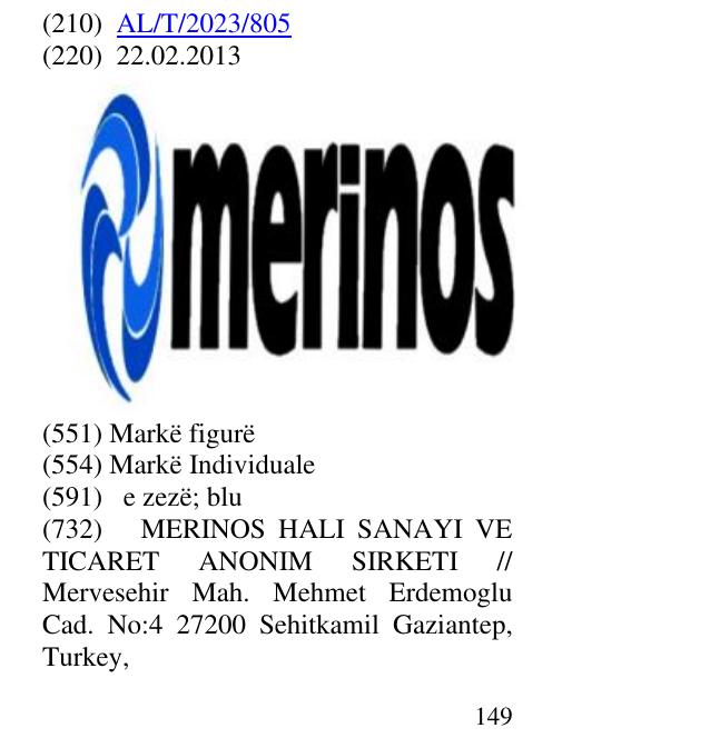Zëri i markës Merinos në buletin