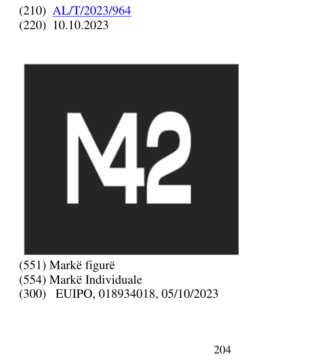 Zëri i markës M42 në buletin