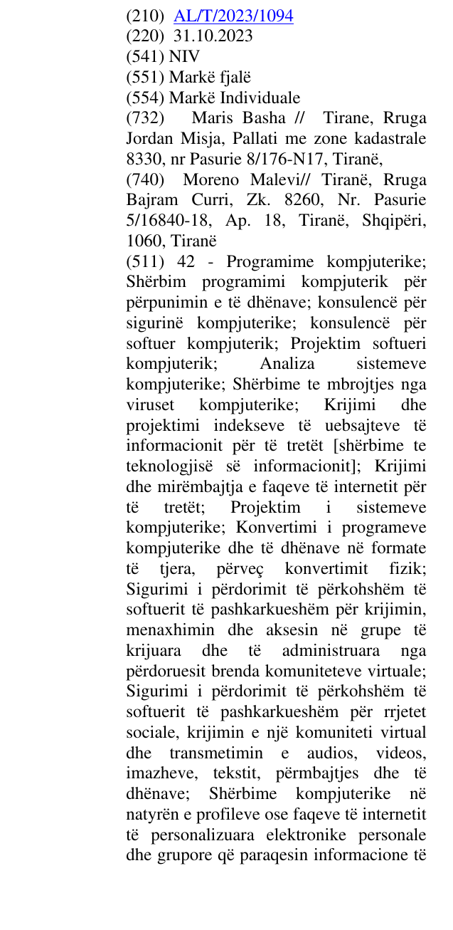 Zëri i markës NIV në buletin