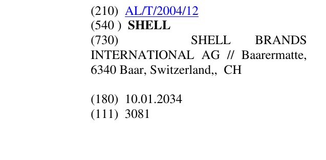 Zëri i markës SHELL në buletin
