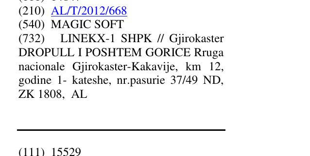Zëri i markës MAGIC SOFT në buletin