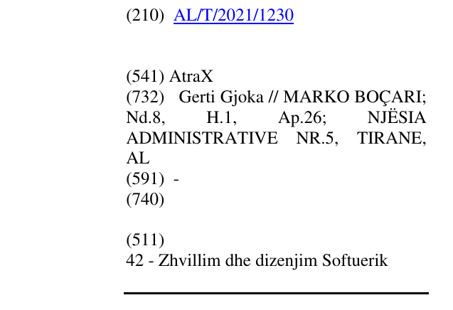 Zëri i markës AtraX në buletin