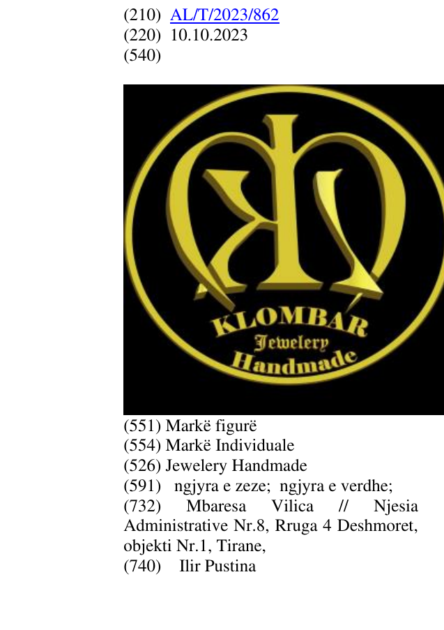 Zëri i markës Jewelery Handmade në buletin