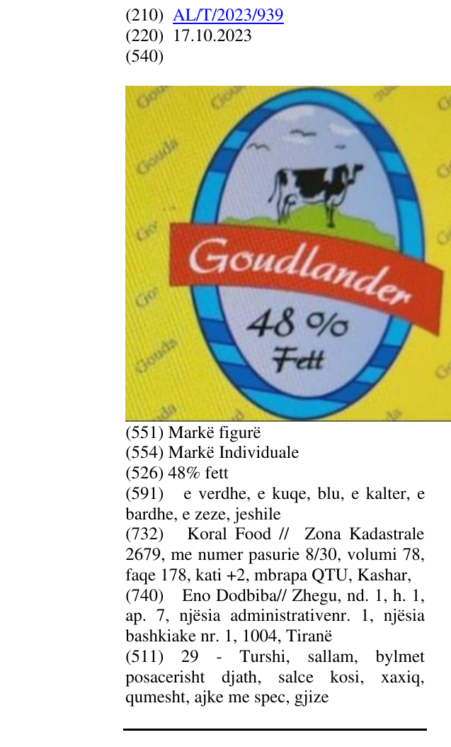 Zëri i markës 48% fett në buletin