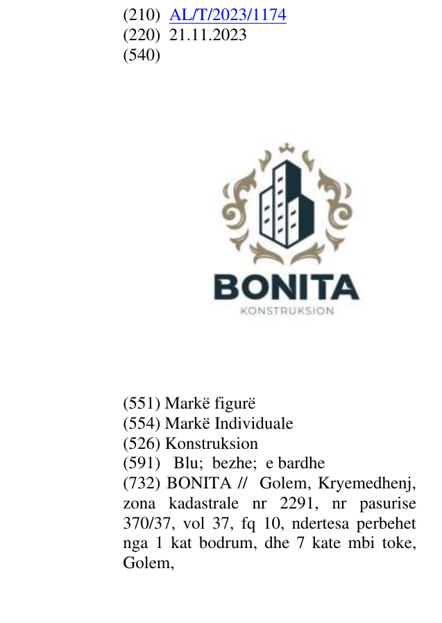 Zëri i markës Konstruksion në buletin