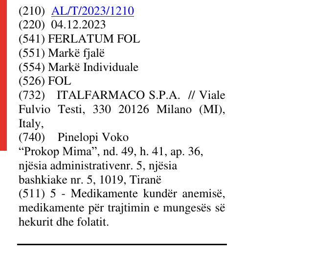 Zëri i markës FOL në buletin