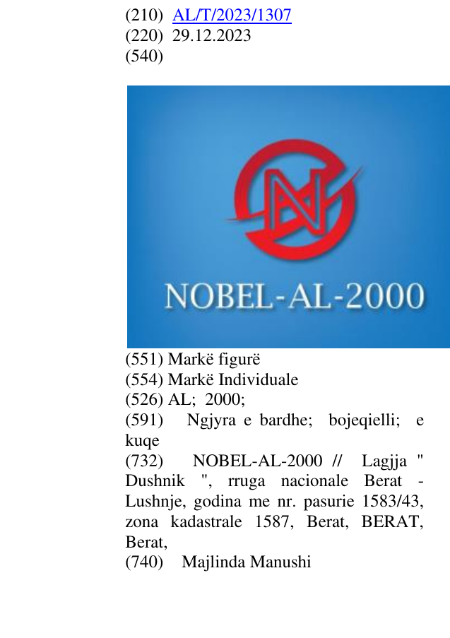 Zëri i markës AL; 2000; në buletin