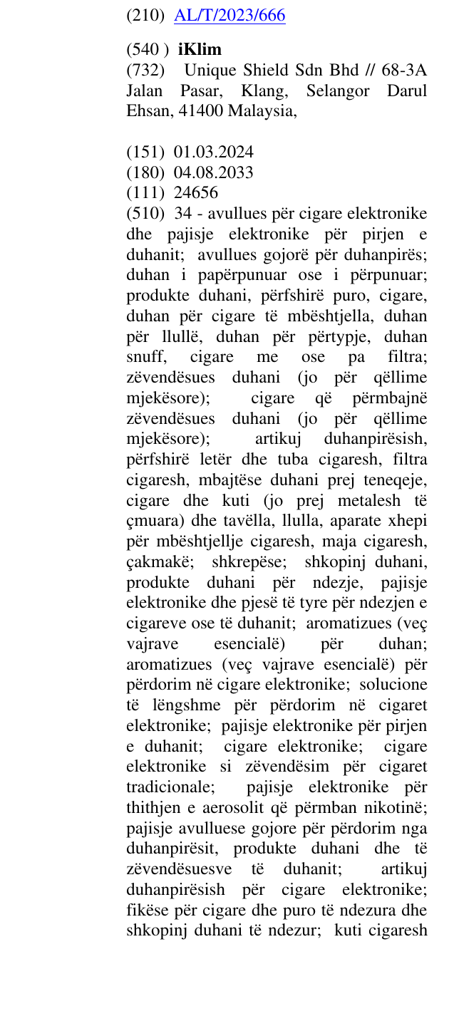 Zëri i markës iKlim në buletin