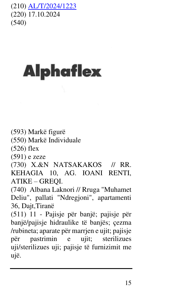 Zëri i markës flex në buletin