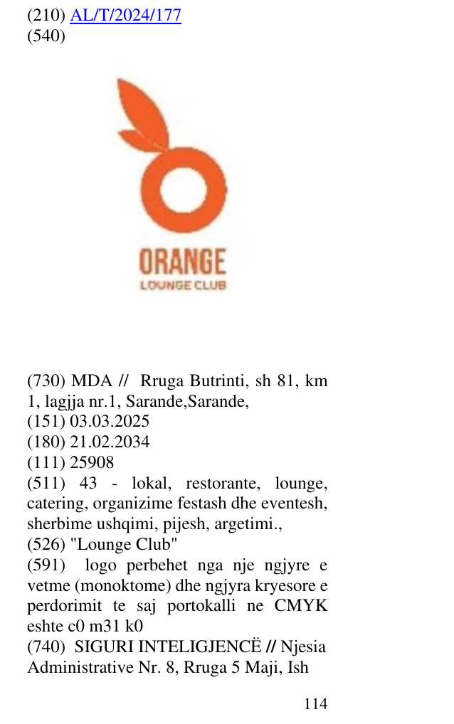 Zëri i markës "Lounge Club" në buletin