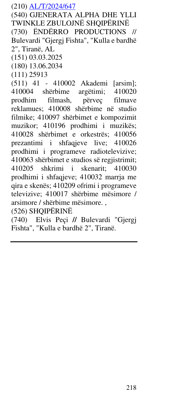 Zëri i markës GJENERATA ALPHA DHE YLLI TWINKLE ZBULOJNË SHQIPËRINË në buletin