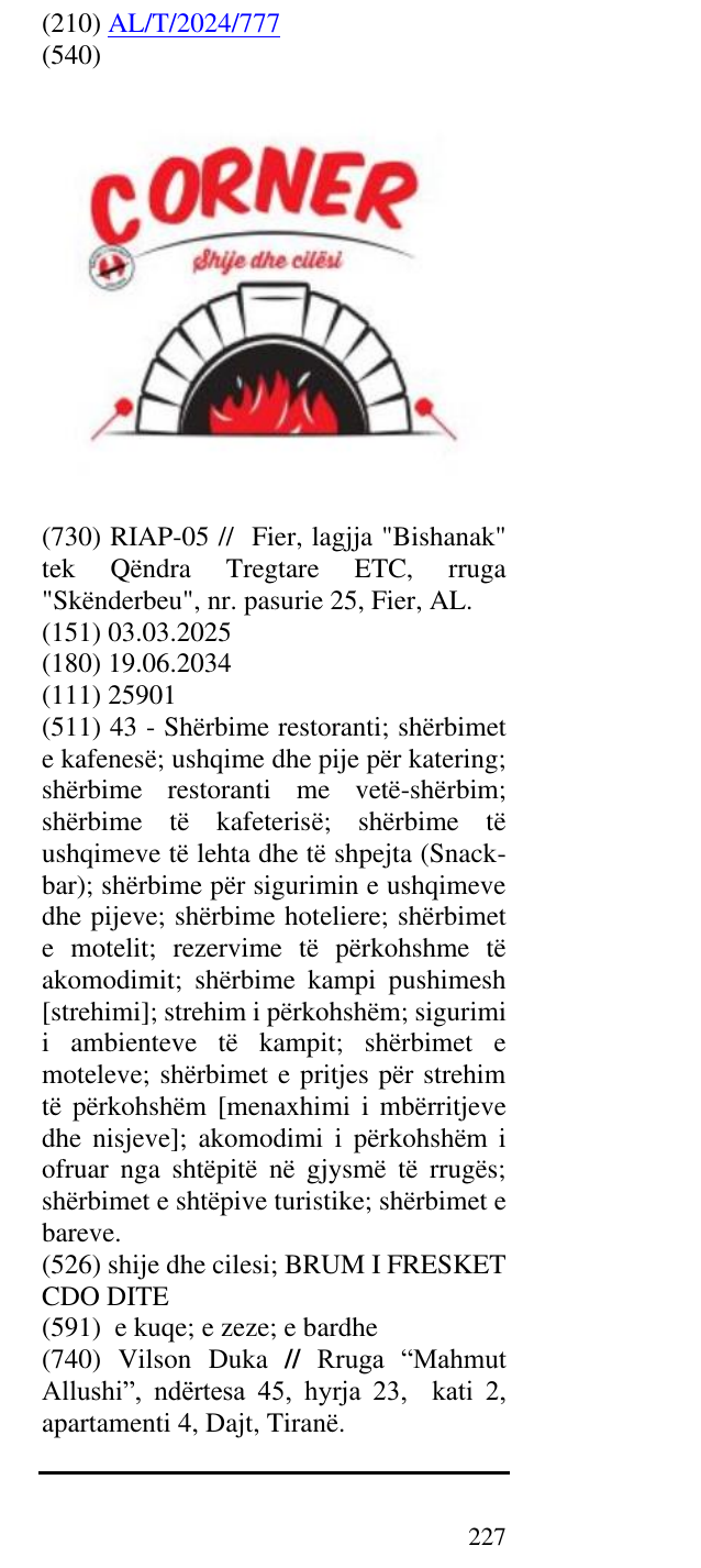 Zëri i markës shije dhe cilesi; BRUM I FRESKET CDO DITE në buletin