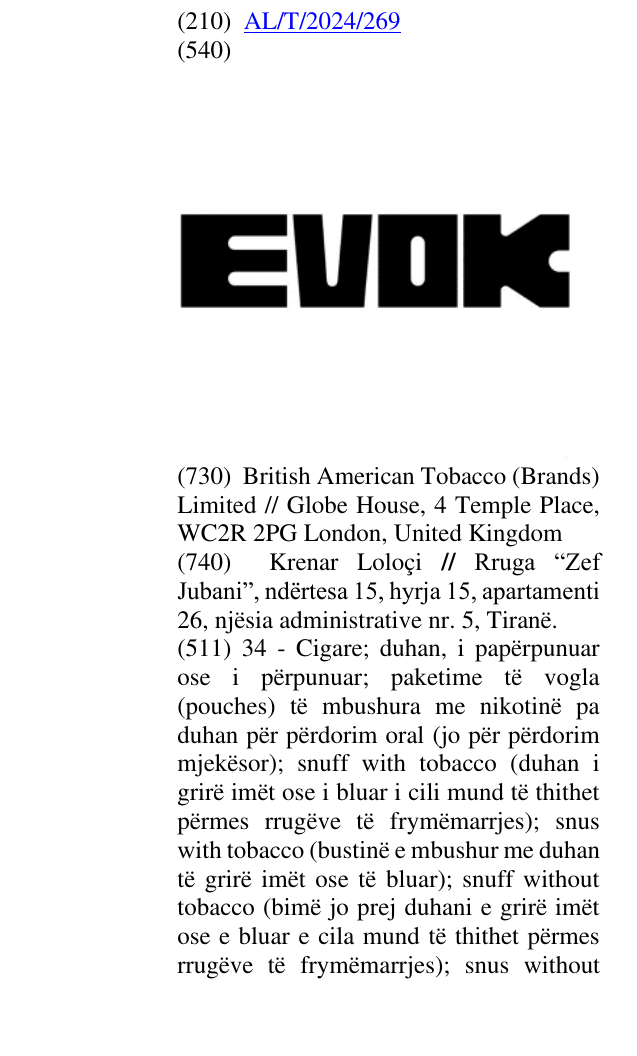 Zëri i markës EVOK në buletin