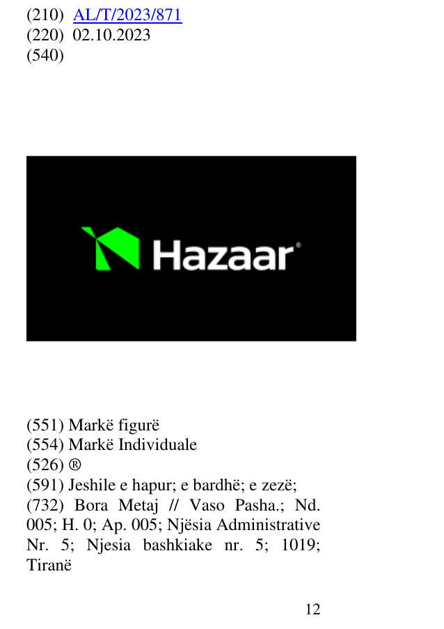 Zëri i markës ® në buletin