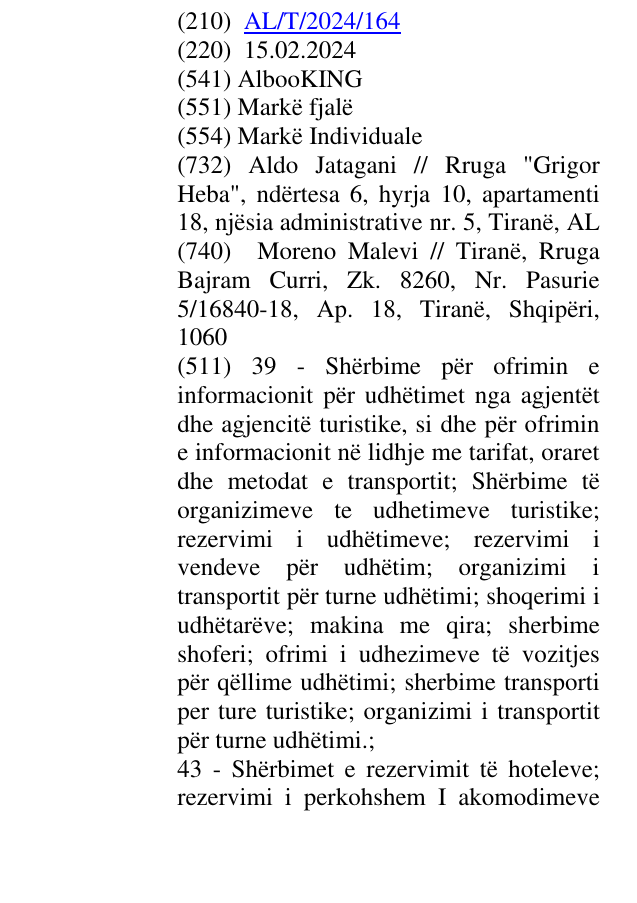 Zëri i markës AlbooKING në buletin