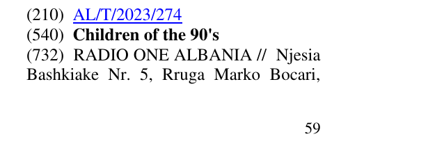 Zëri i markës Children of the 90's në buletin