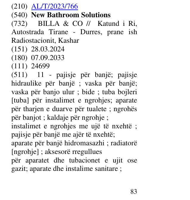 Zëri i markës New Bathroom Solutions në buletin