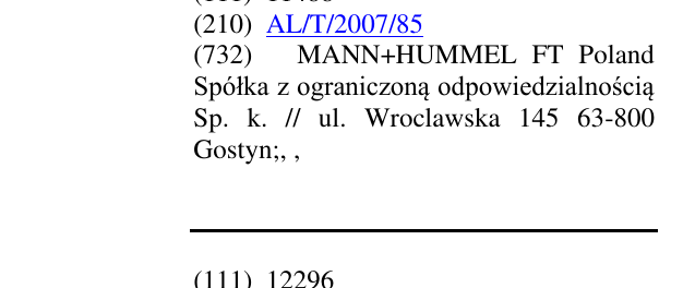 Zëri i markës FILTRON në buletin