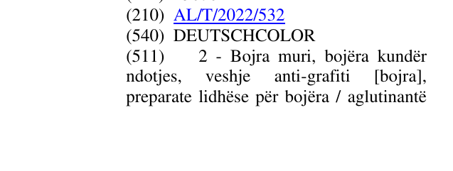 Zëri i markës DEUTSCHCOLOR në buletin