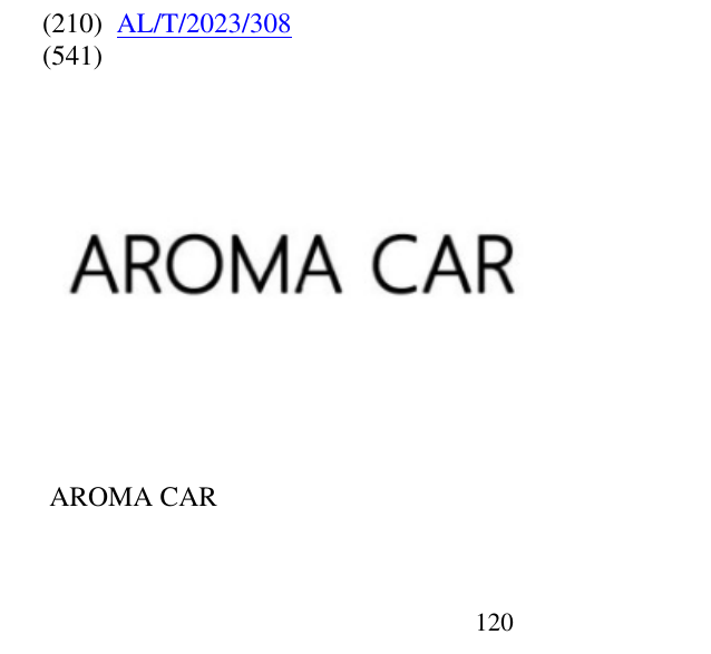 Zëri i markës AROMA CAR në buletin