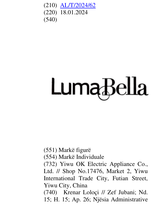 Zëri i markës LumaBella në buletin