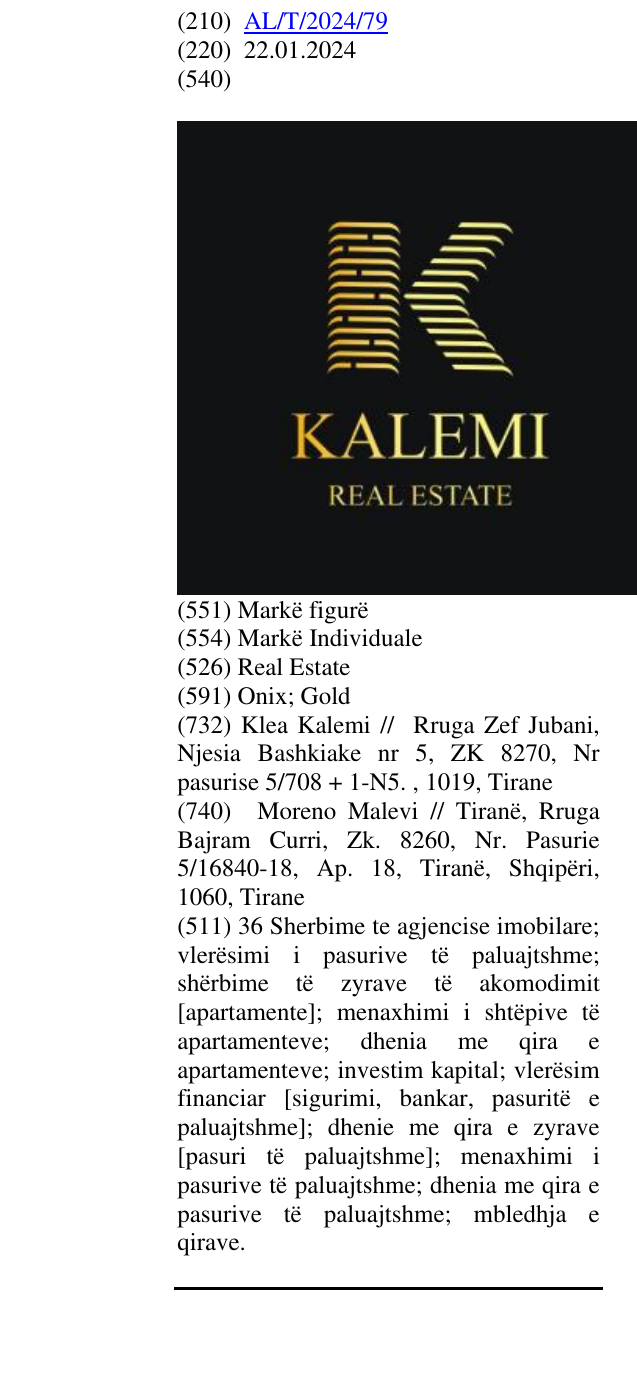 Zëri i markës Real Estate në buletin