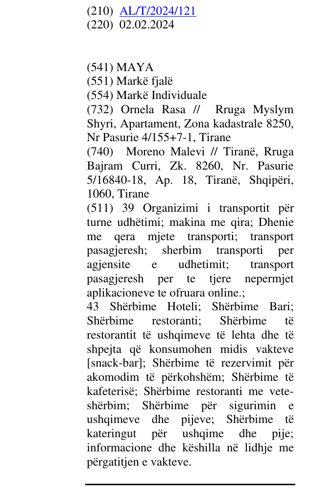 Zëri i markës MAYA në buletin