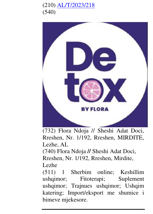 Zëri i markës Detox BY FLORA në buletin