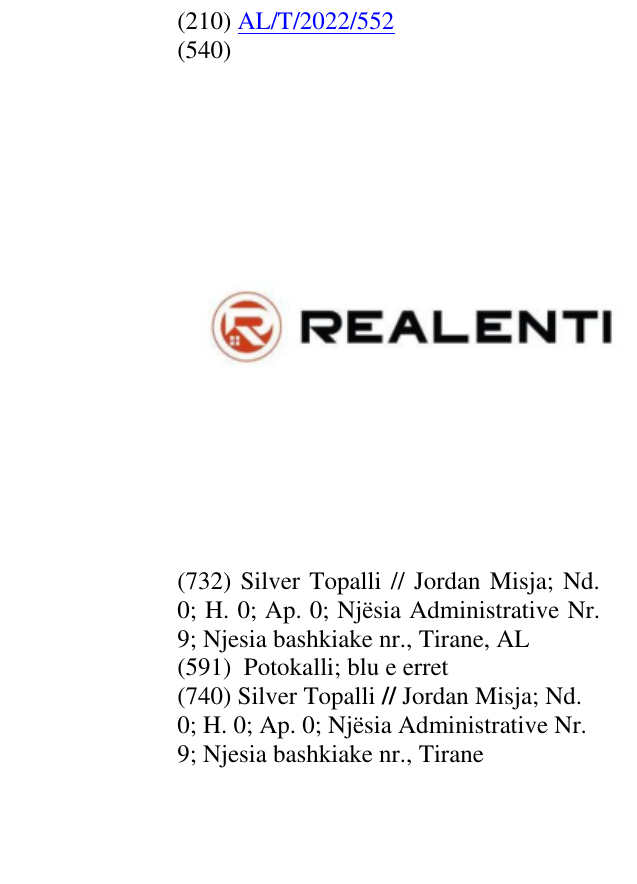 Zëri i markës REALENTI në buletin