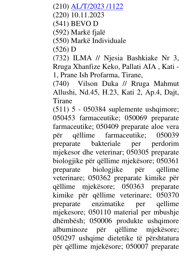 Zëri i markës D në buletin