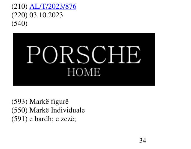 Zëri i markës Porsche Home në buletin