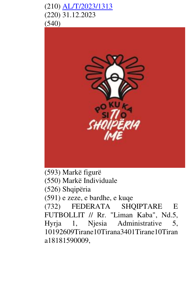 Zëri i markës Shqipëria në buletin