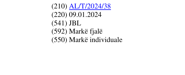 Zëri i markës JBL në buletin
