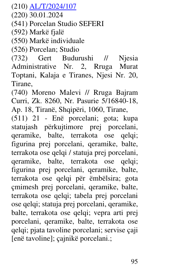 Zëri i markës Porcelan; Studio në buletin