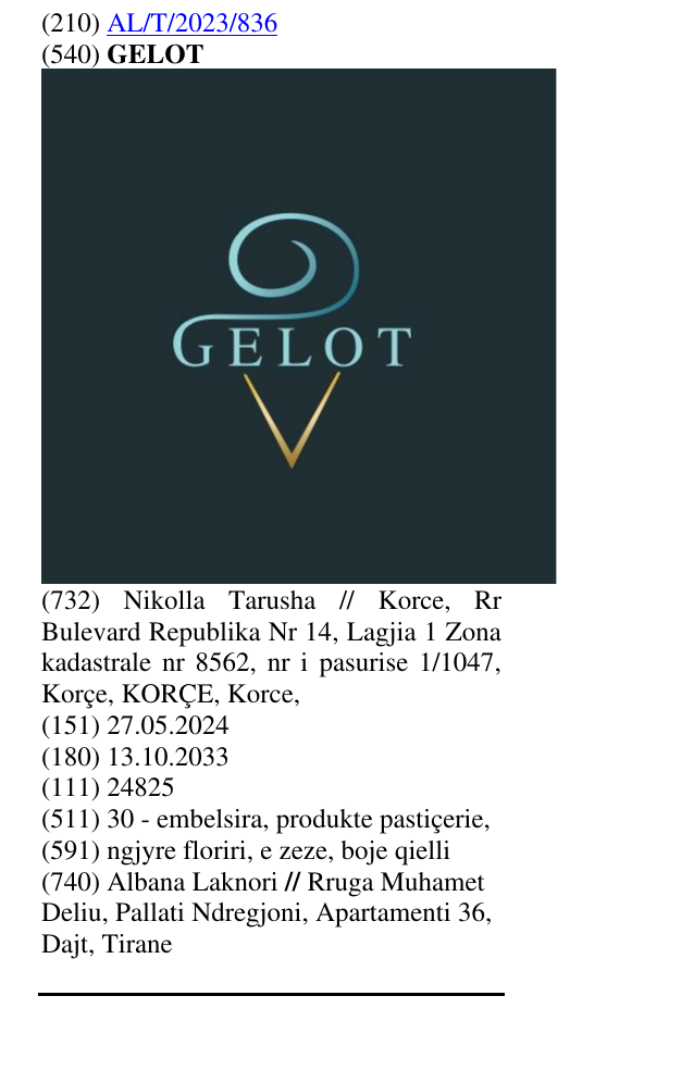 Zëri i markës GELOT në buletin